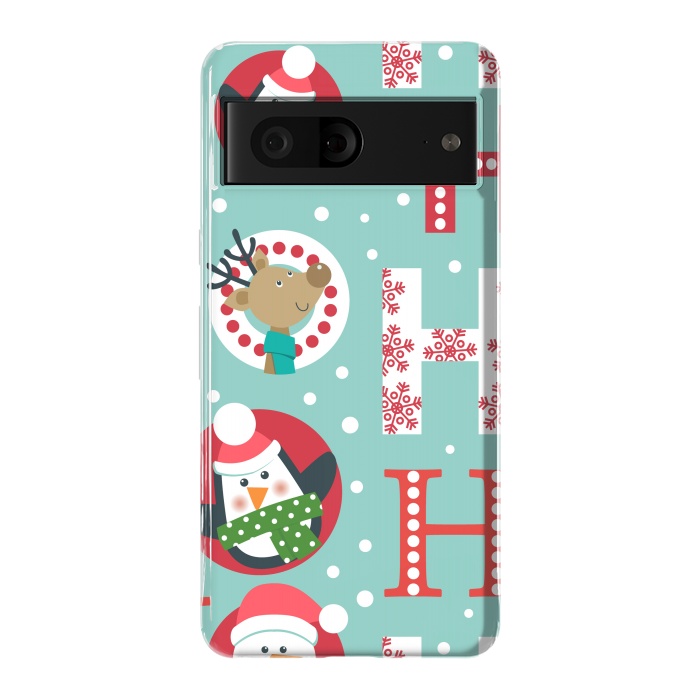 Pixel 7 StrongFit Christmas Pattern with Santa Deer Penguin and Snowman by ArtsCase