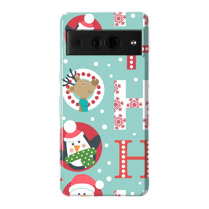 Pixel 7 Pro StrongFit Christmas Pattern with Santa Deer Penguin and Snowman by ArtsCase