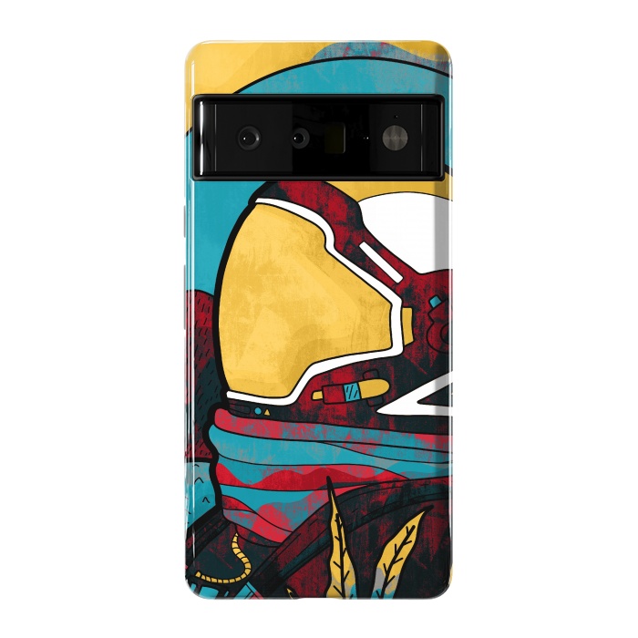 Pixel 6 Pro StrongFit The yellow astronaut explorer by Steve Wade (Swade)