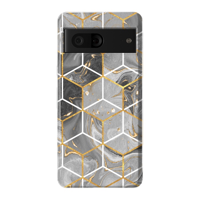 Pixel 7 StrongFit Marble Hexagon by ArtsCase