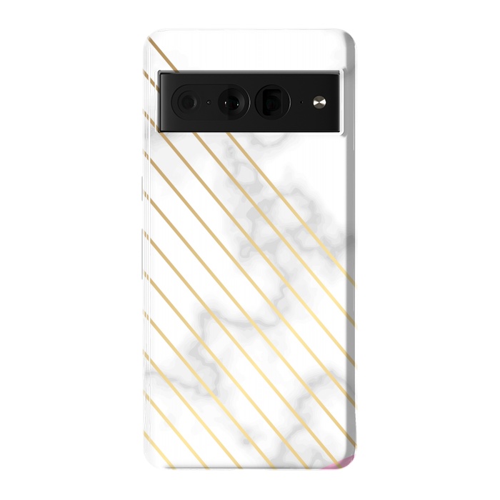 Pixel 7 Pro StrongFit Modern Marble Design Pink and Gray by ArtsCase