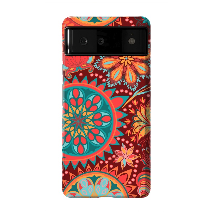 Pixel 6 StrongFit Paisley Vintage Floral Motif Ethnic Seamless Background by ArtsCase