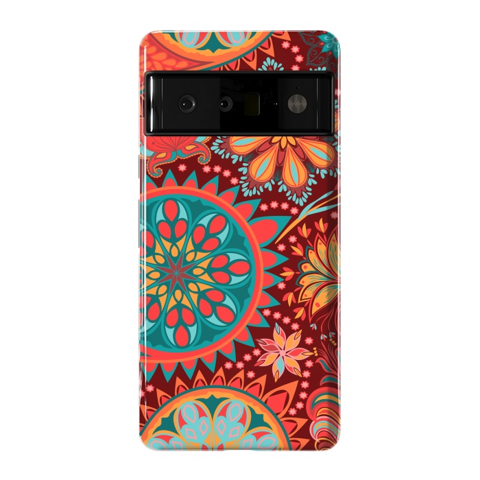 Pixel 6 Pro StrongFit Paisley Vintage Floral Motif Ethnic Seamless Background by ArtsCase