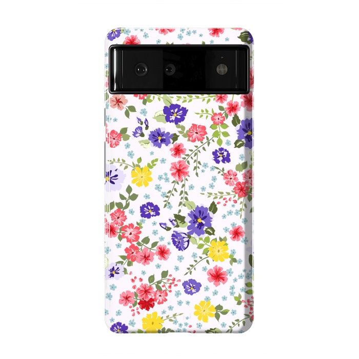Pixel 6 StrongFit Simple Cute Pattern in Small-Scale Flowers by ArtsCase
