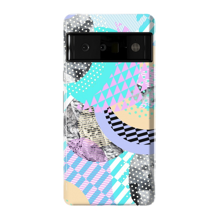Pixel 6 Pro StrongFit Colorful graphic pop-art collage by Oana 
