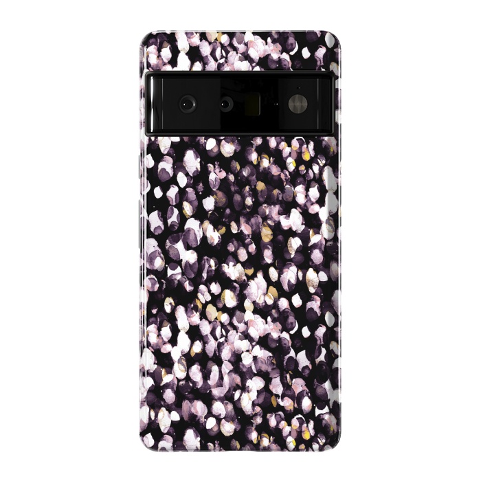 Pixel 6 Pro StrongFit Black pink watercolor spots by Oana 