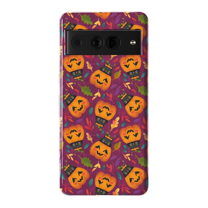Pixel 7 Pro StrongFit Pumpkin Kitty by Noonday Design