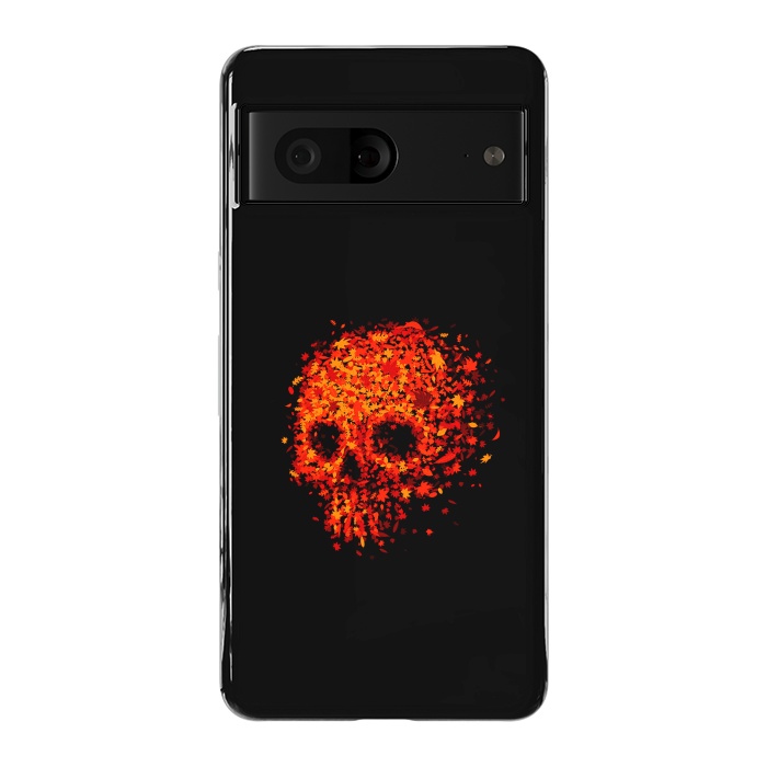 Pixel 7 StrongFit Autumn Skull - Fall Leaves by Vó Maria