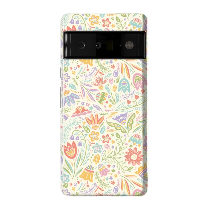 Pixel 6 Pro StrongFit Pretty Pastel Floral by Noonday Design