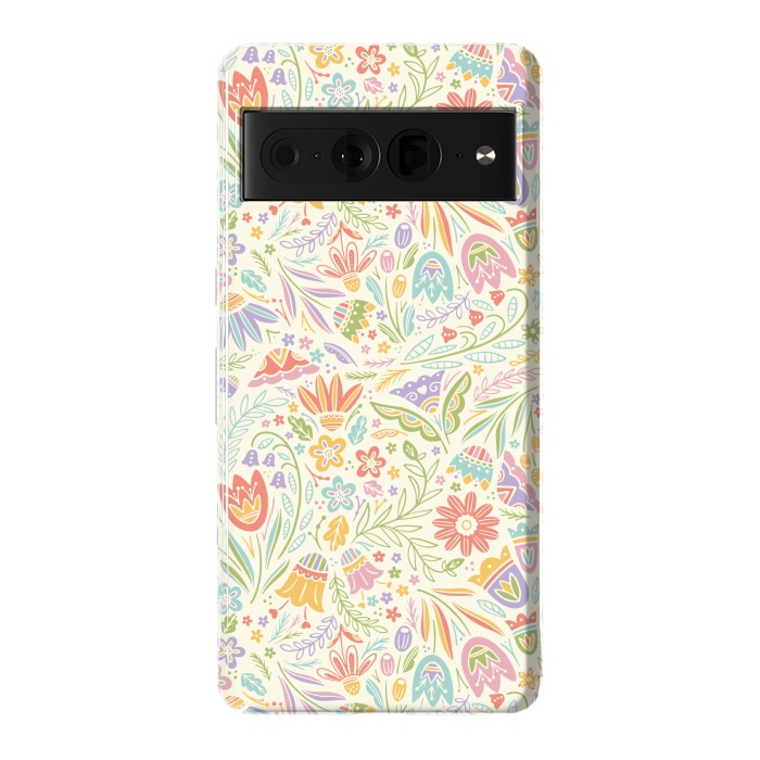 Pixel 7 Pro StrongFit Pretty Pastel Floral by Noonday Design