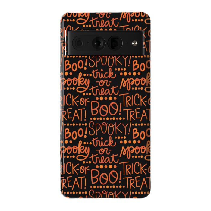 Pixel 7 Pro StrongFit Spooky Halloween Lettering by Noonday Design