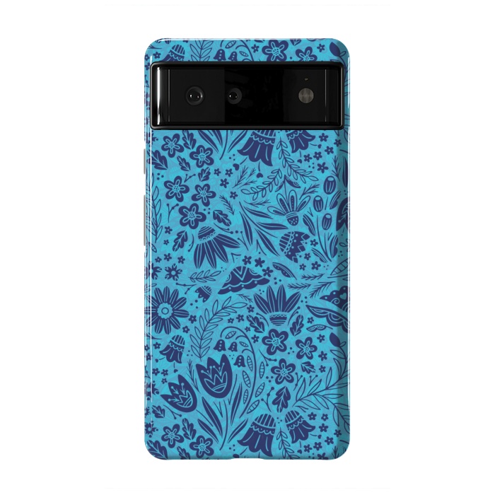 Pixel 6 StrongFit Dainty Blue Floral by Noonday Design