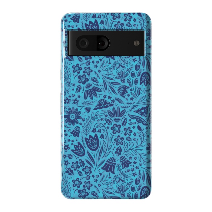 Pixel 7 StrongFit Dainty Blue Floral by Noonday Design