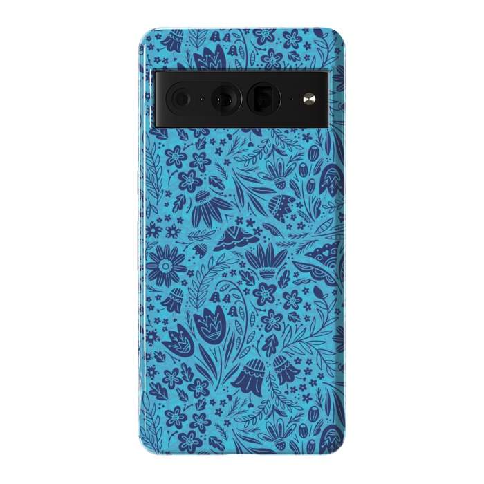 Pixel 7 Pro StrongFit Dainty Blue Floral by Noonday Design