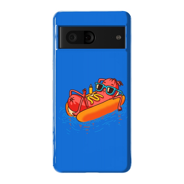 Pixel 7 StrongFit Hot Dog Summer Vacation Swimming Pool by Vó Maria