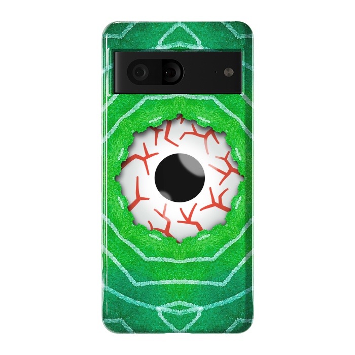 Pixel 7 StrongFit Creepy Eye Staring Through A Green Hole by Boriana Giormova
