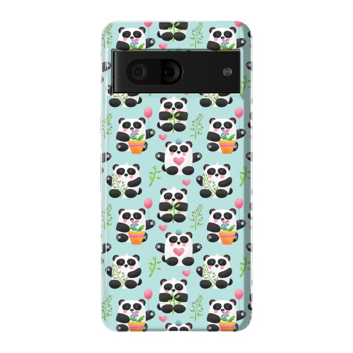 Pixel 7 StrongFit Chubby Playful Pandas by Noonday Design