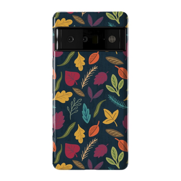 Pixel 6 Pro StrongFit Bold and Colorful Fall Leaves by Noonday Design