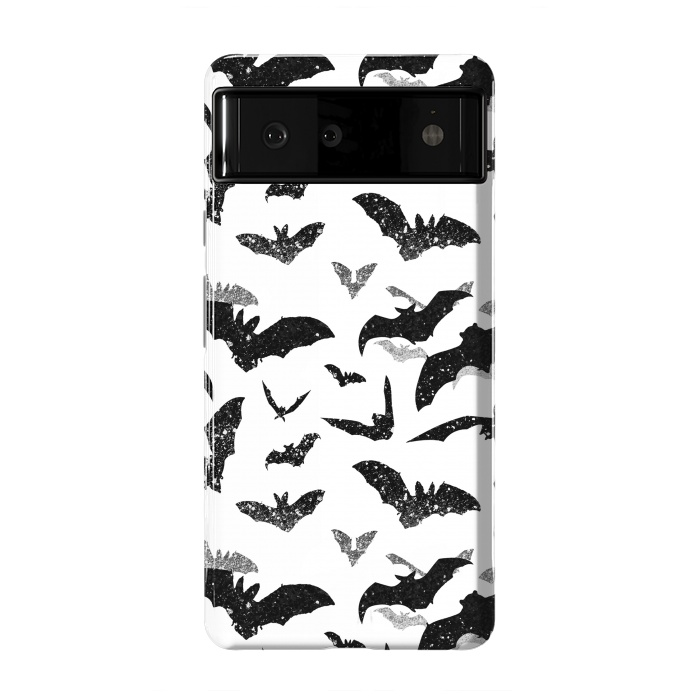 Pixel 6 StrongFit Grunge flying bats Halloween pattern by Oana 