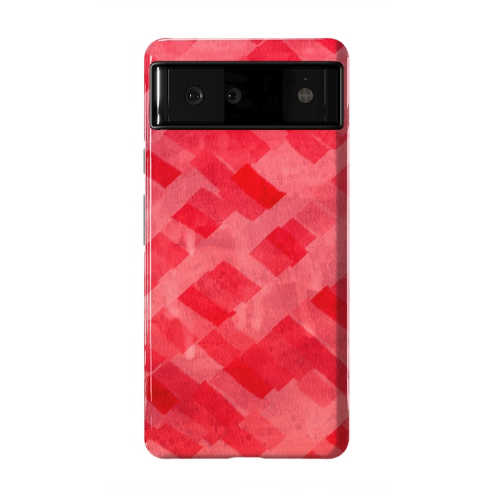 Pixel 6 StrongFit Red Abstracts by Josie