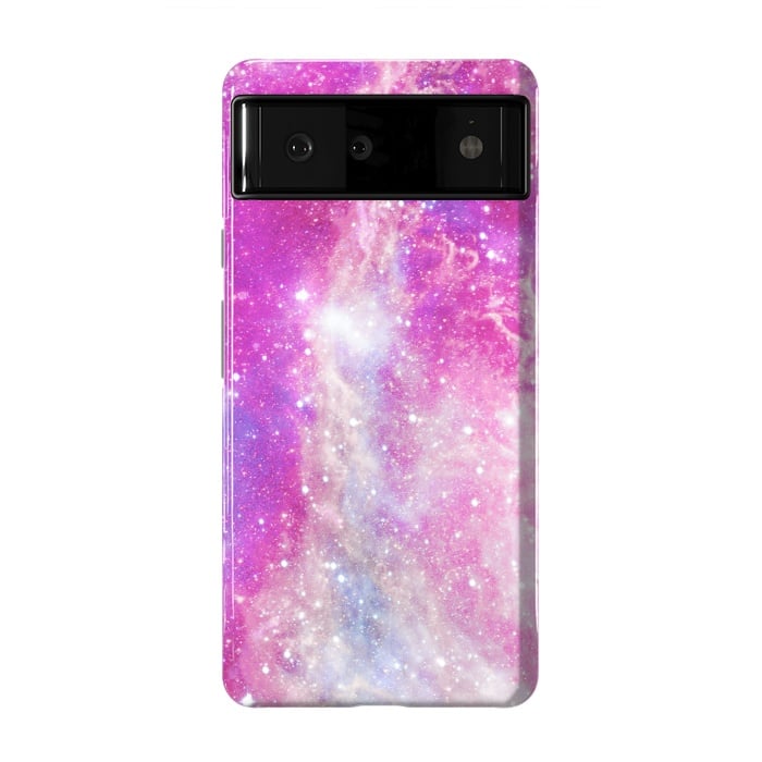 Pixel 6 StrongFit Pink blue starry galaxy by Oana 