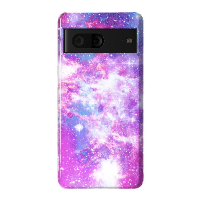 Pixel 7 StrongFit Pink blue starry galaxy by Oana 