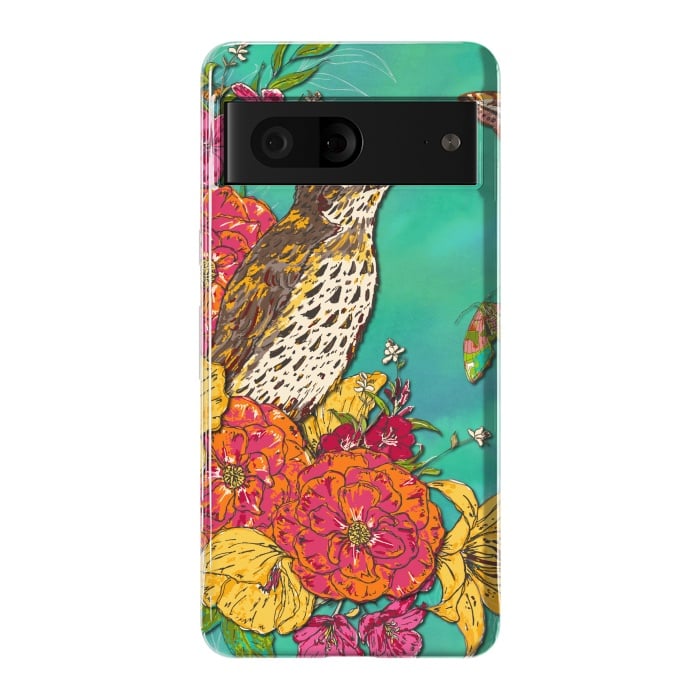 Pixel 7 StrongFit Floral Songthrush by Lotti Brown