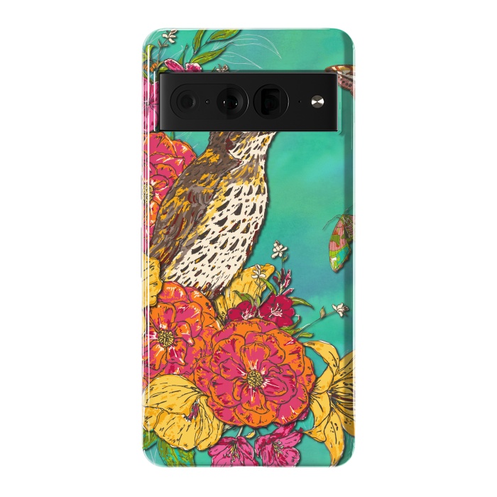 Pixel 7 Pro StrongFit Floral Songthrush by Lotti Brown