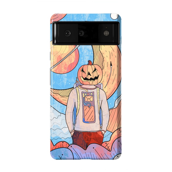 Pixel 6 StrongFit The pumpkin astronaut  by Steve Wade (Swade)