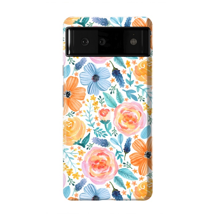 Pixel 6 StrongFit Bold Blooms by Tangerine-Tane