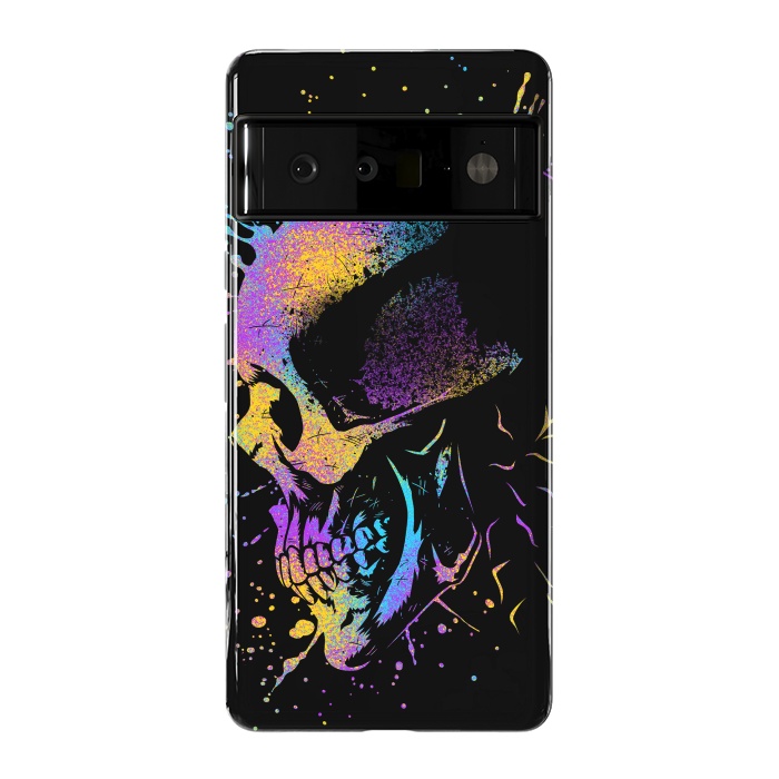 Pixel 6 Pro StrongFit Skull Colorful Artistic by Alberto