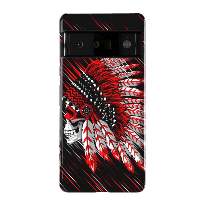 Pixel 6 Pro StrongFit Indian Skull by Alberto