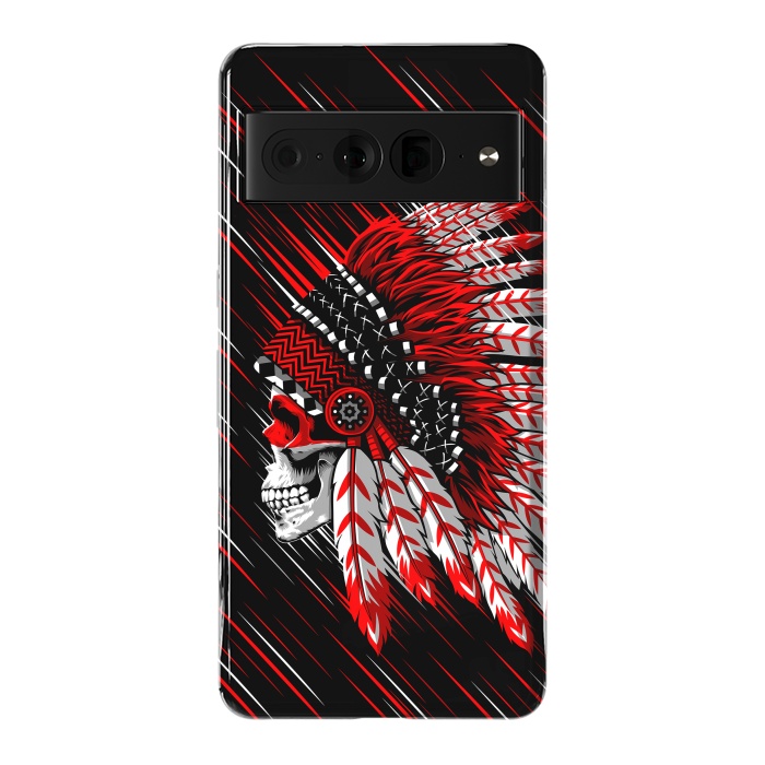 Pixel 7 Pro StrongFit Indian Skull by Alberto