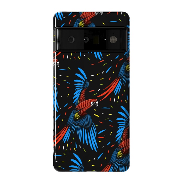 Pixel 6 Pro StrongFit Tribal Macaw by Alberto