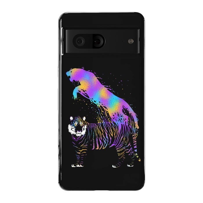 Pixel 7 StrongFit Tiger ink colorful by Alberto