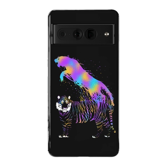 Pixel 7 Pro StrongFit Tiger ink colorful by Alberto