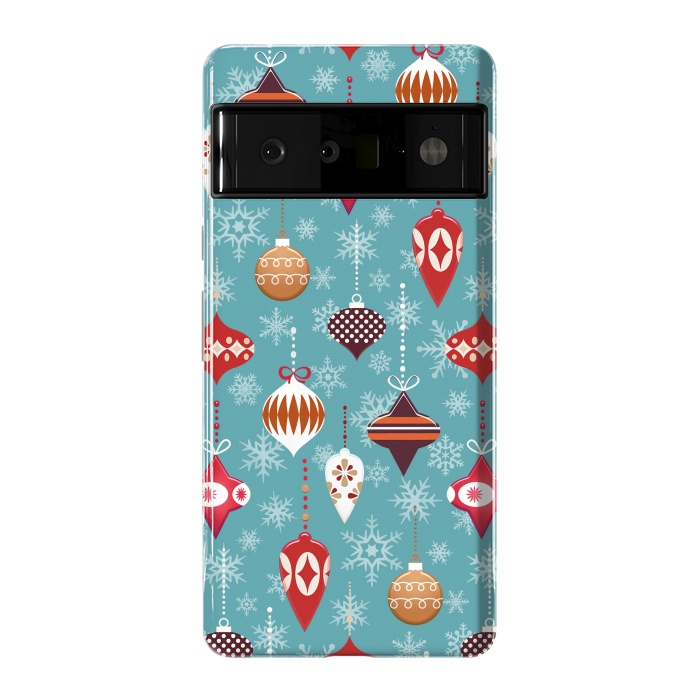 Pixel 6 Pro StrongFit Colorful decorated Christmas ornaments by Oana 