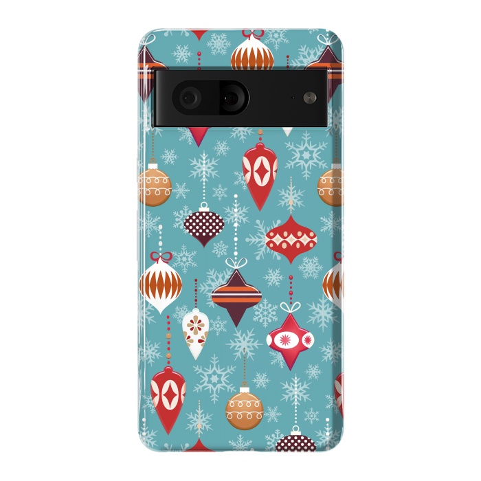 Pixel 7 StrongFit Colorful decorated Christmas ornaments by Oana 