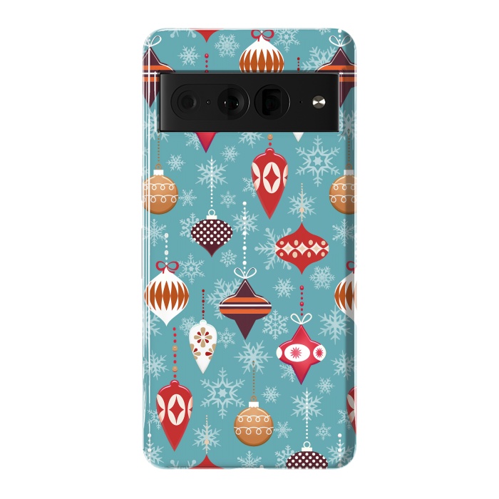 Pixel 7 Pro StrongFit Colorful decorated Christmas ornaments by Oana 