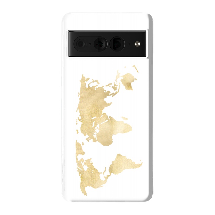 Pixel 7 Pro StrongFit Gold World Map by Tangerine-Tane