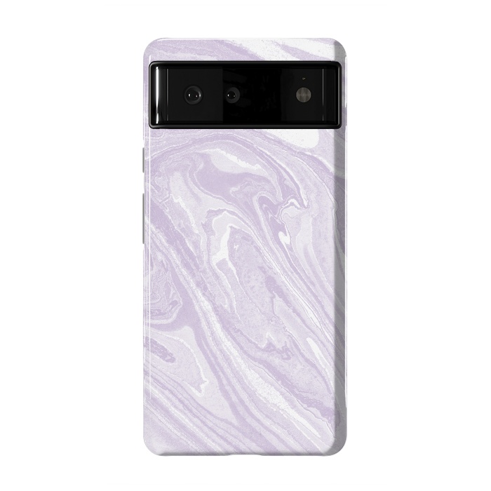 Pixel 6 StrongFit Pastel Purple lavender liquid marble by Oana 