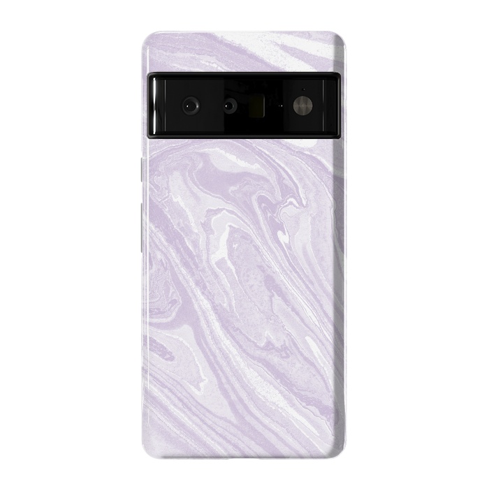 Pixel 6 Pro StrongFit Pastel Purple lavender liquid marble by Oana 