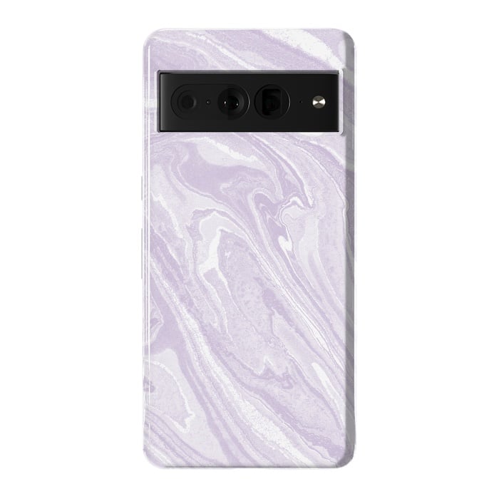 Pixel 7 Pro StrongFit Pastel Purple lavender liquid marble by Oana 
