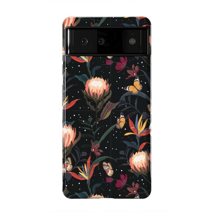 Pixel 6 StrongFit copper floral pattern by MALLIKA