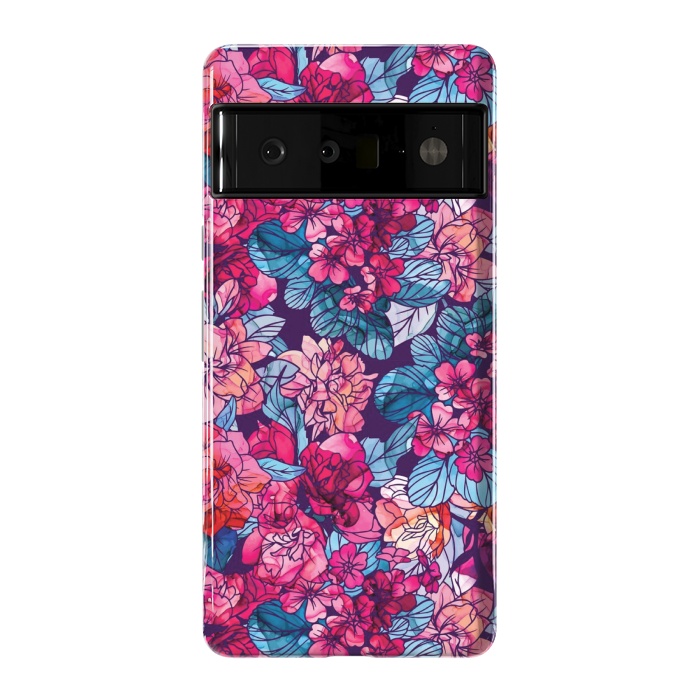 Pixel 6 Pro StrongFit pink floral pattern 6 by MALLIKA