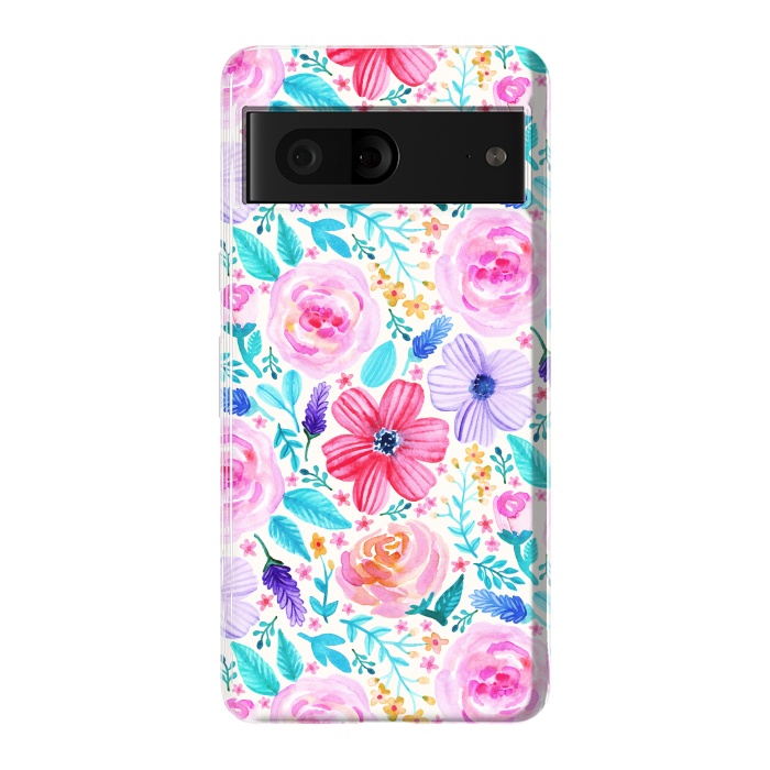 Pixel 7 StrongFit Bold Blooms - Cool Colours by Tangerine-Tane