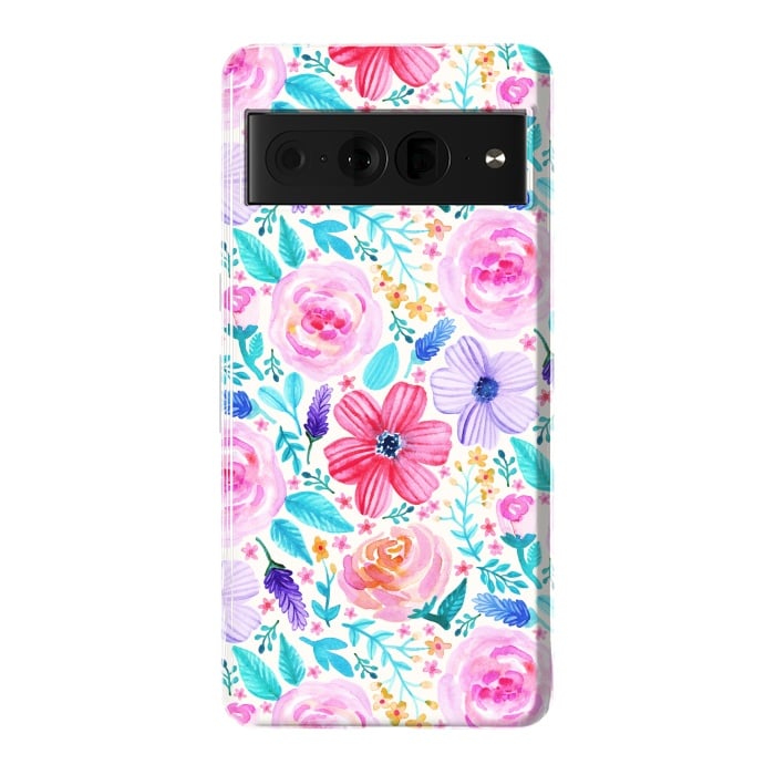 Pixel 7 Pro StrongFit Bold Blooms - Cool Colours by Tangerine-Tane