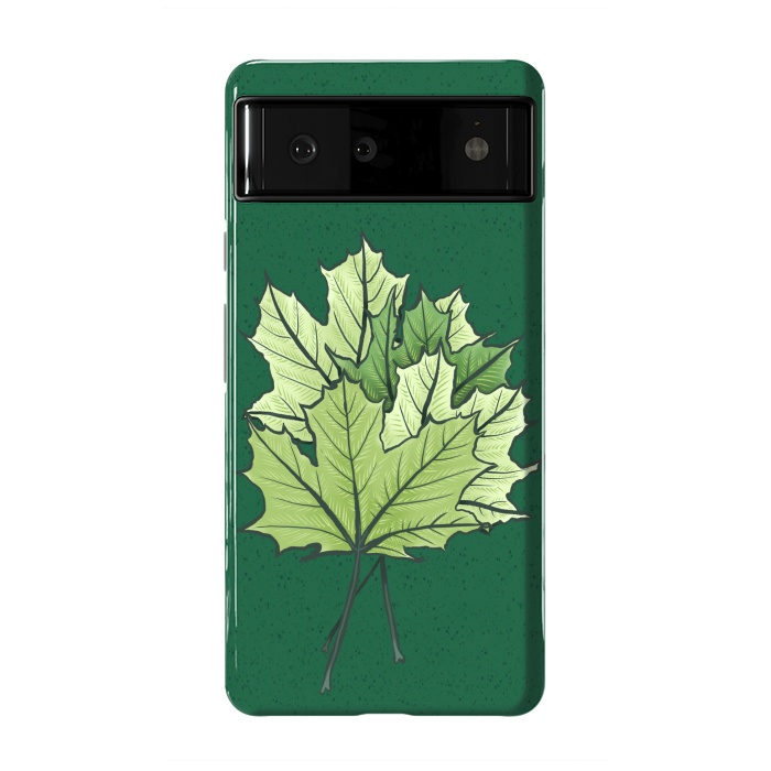 Pixel 6 StrongFit Green Maple Leaves In Spring by Boriana Giormova