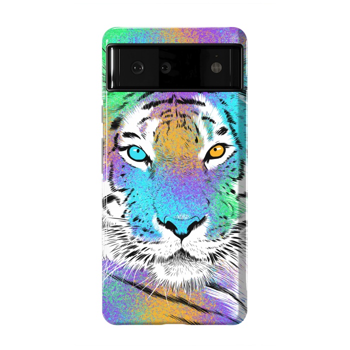 Pixel 6 StrongFit Tiger Colorful by Alberto