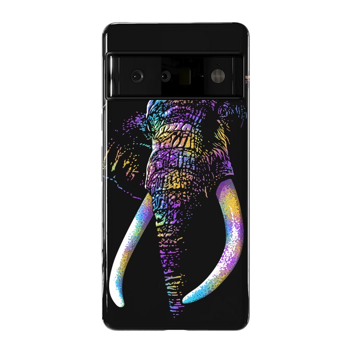 Pixel 6 Pro StrongFit Colorful Elephant by Alberto